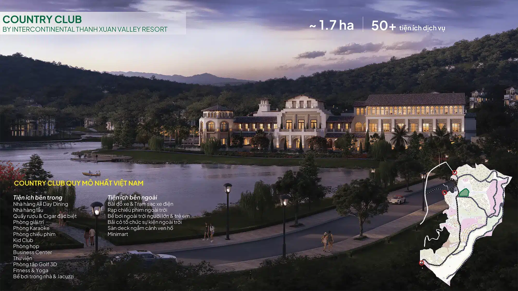 Country Club by InterContinental bên hồ rộng 1,7 ha với 50+ tiện ích đẳng cấp, là câu lạc bộ lớn nhất Việt Nam mang phong cách kiến trúc Tây Ban Nha Country Club by InterContinental bên hồ rộng 1,7 ha với 50+ tiện ích đẳng cấp, là câu lạc bộ lớn nhất Việt Nam mang phong cách kiến trúc Tây Ban Nha