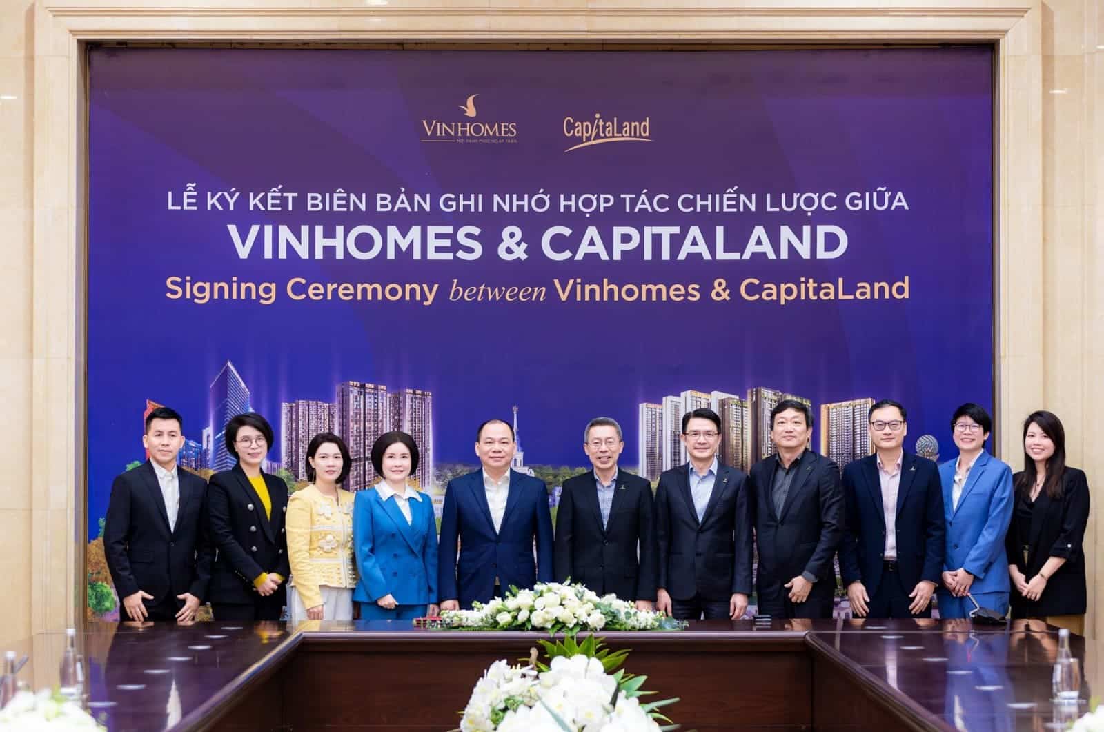 Lễ ký kết hợp tác Vinhomes và CapitaLand phát triển dự án The Fullton 800 triệu USD.