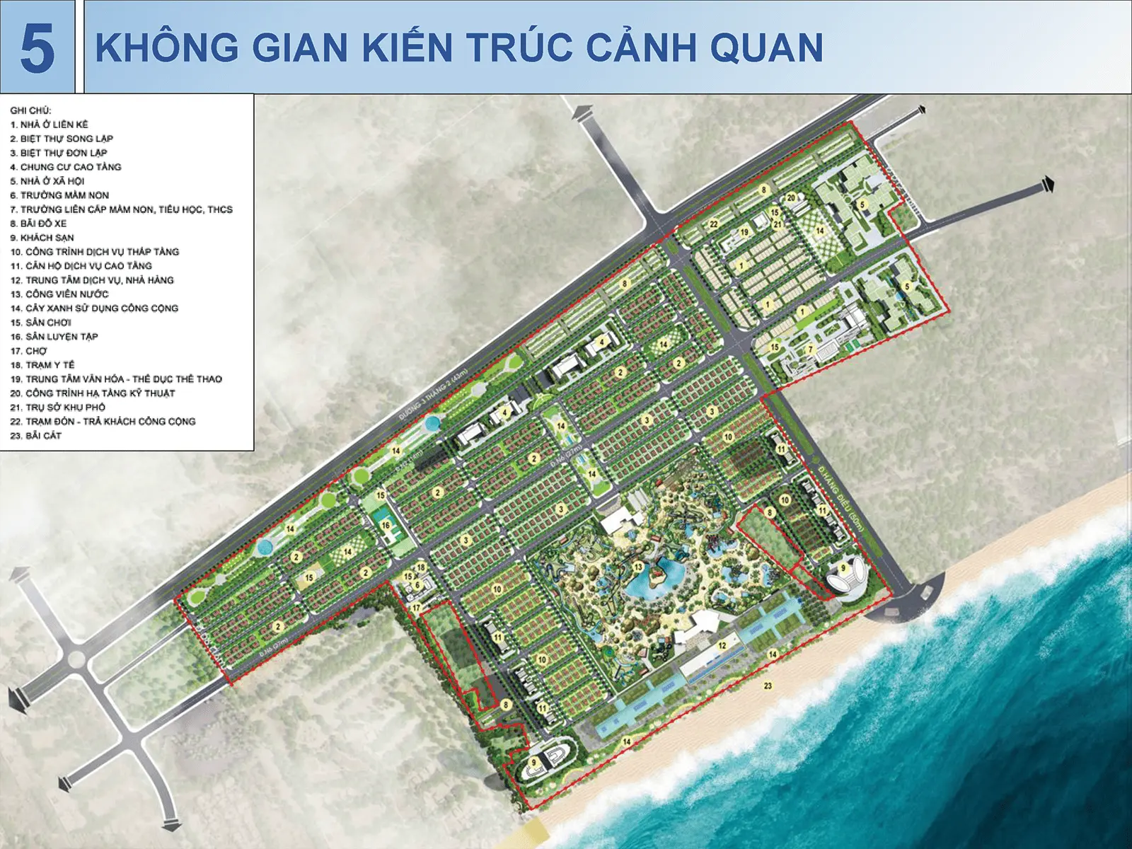 Quy hoạch tổng thể dự án Sun Group Vũng Tàu với vị trí đắc địa tiếp giáp trực tiếp với biển Đông.
