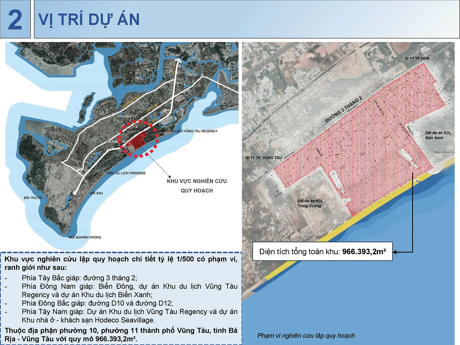Vị trí đắc địa của Sun Group Vũng Tàu: Quy hoạch khu đô thị rộng 966.393,2m² tại phường 10 và phường 11.