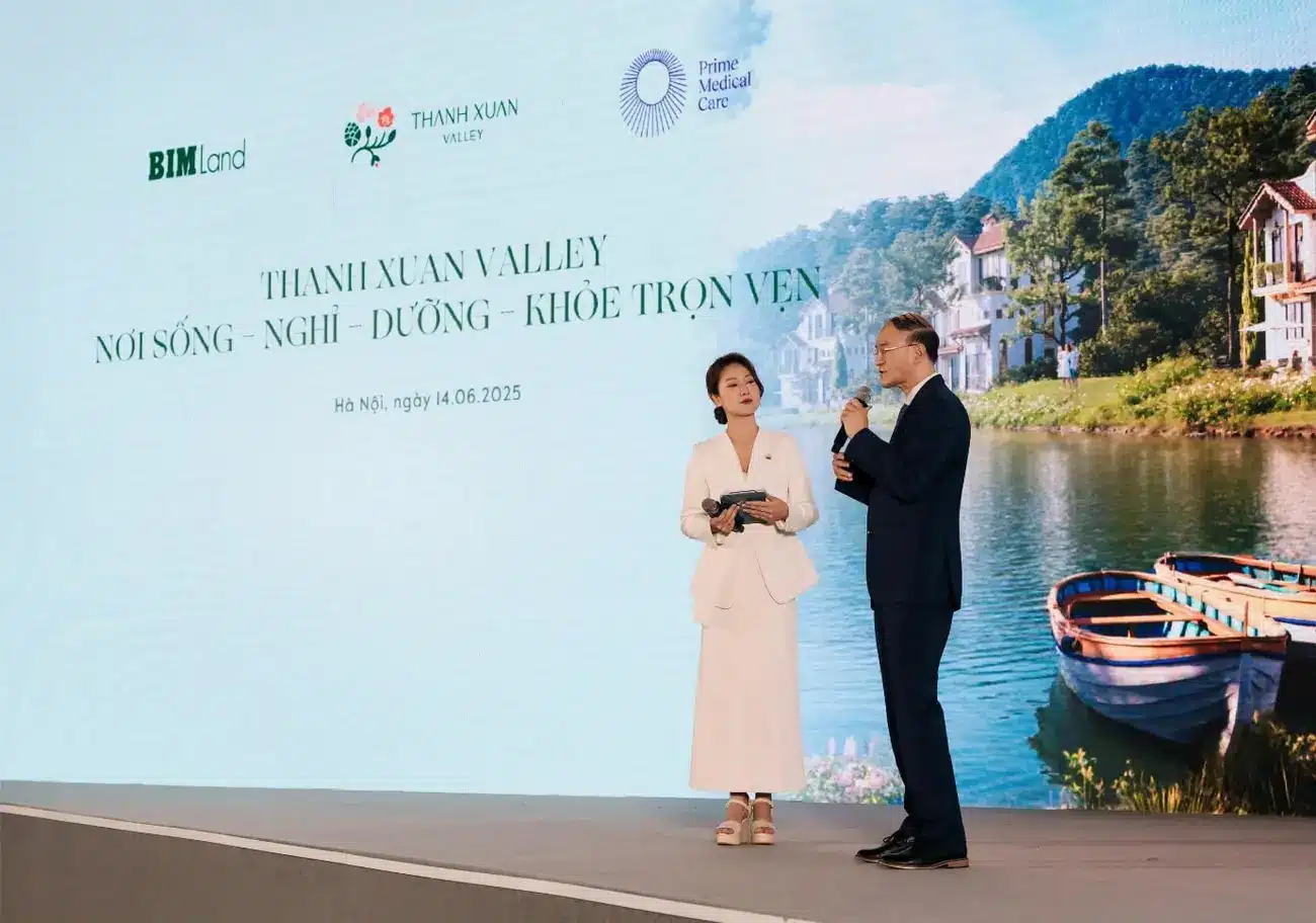 Lễ ký kết hợp tác giữa Thanh Xuan Valley và Prime Medical Care tại Hà Nội, ngày 14/06/2025.