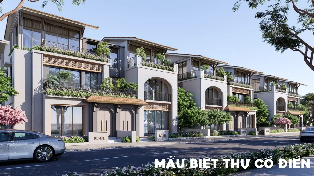 Mẫu biệt thự cổ điển tại khu đô thị mới, kết hợp hài hoà giữa hiện đại và thiên nhiên.
